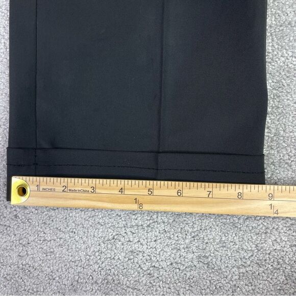 Karen Millen Capri Pants Women's 6 Black Wide Leg Cuffed Low Rise Button Pockets - Picture 12 of 13